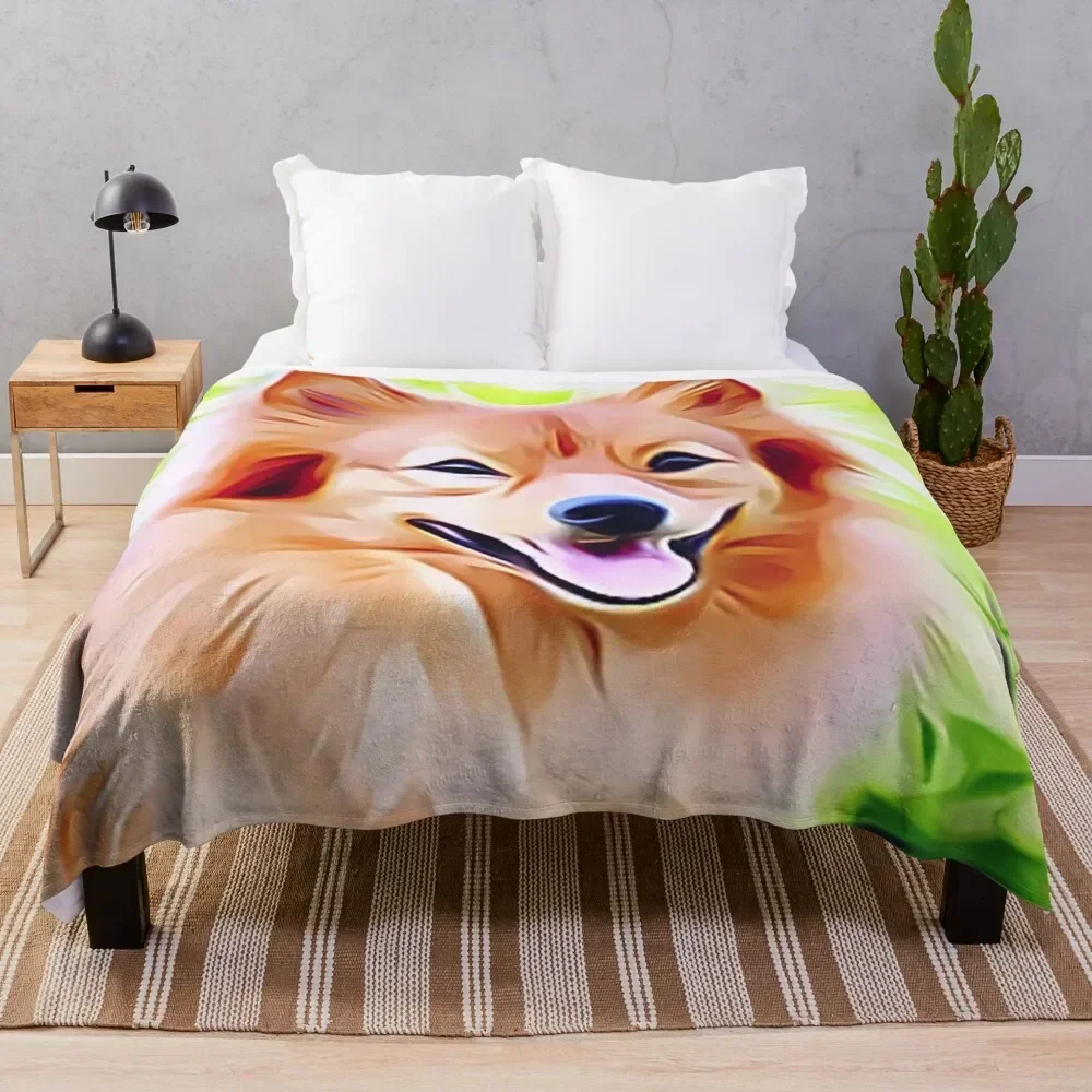 

German Spitz Throw Blanket for winter valentine gift ideas Decorative Beds Blankets