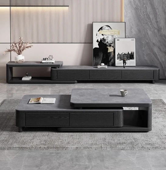 The product can be customized. The rock slab coffee table is simple and modern living room for home use