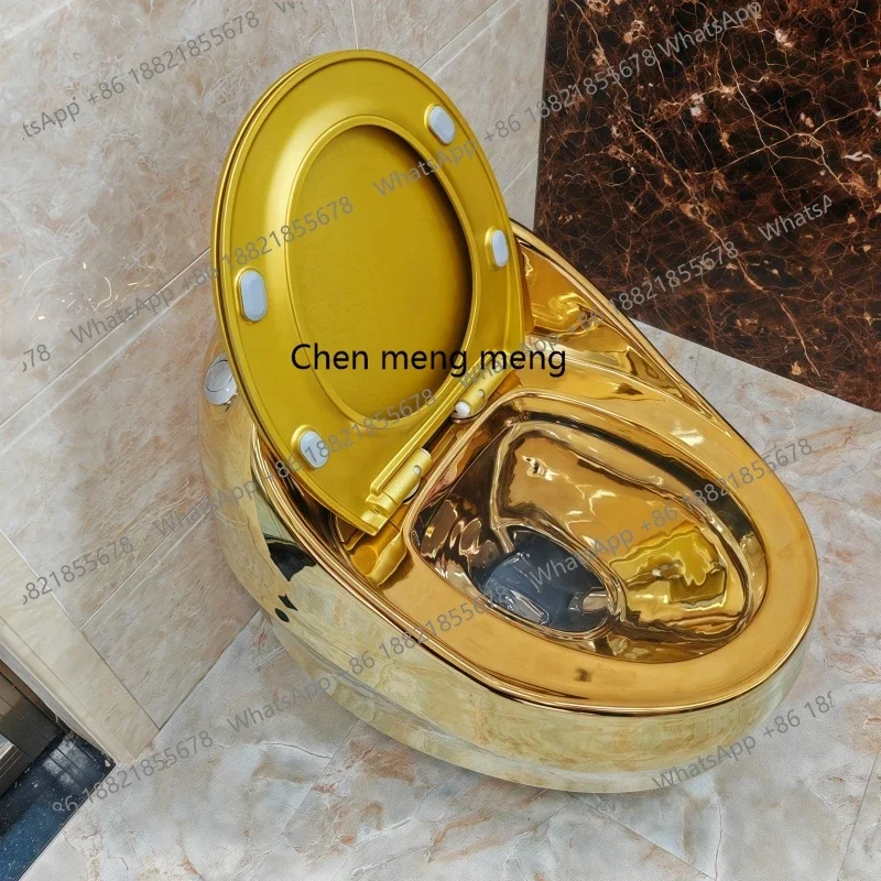 Z189 مرحاض مقعد ذهبي سيفون سوبر سبين فندق منزلي ذهبي #2