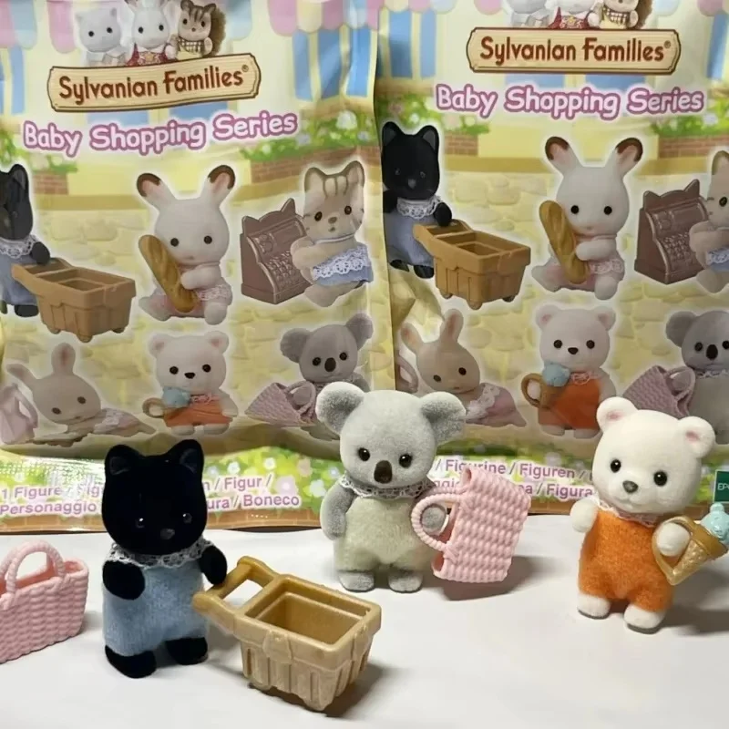 Japão anime sylvanian kawaii festival de compras floresta boneca do bebê bonito figrues quarto ornamentos famílias natal reunindo brinquedo presente