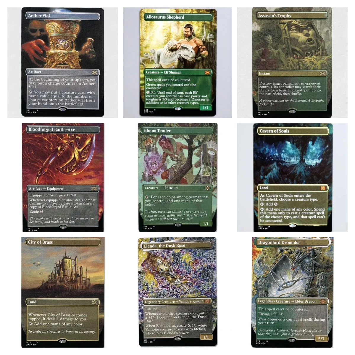 Double Masters 2x2 bez obramowania TCG magiczna gra karciana najwyższej jakości karty do gry Proxy zbierająca gra planszowa karty kolekcjonerskie Proxy