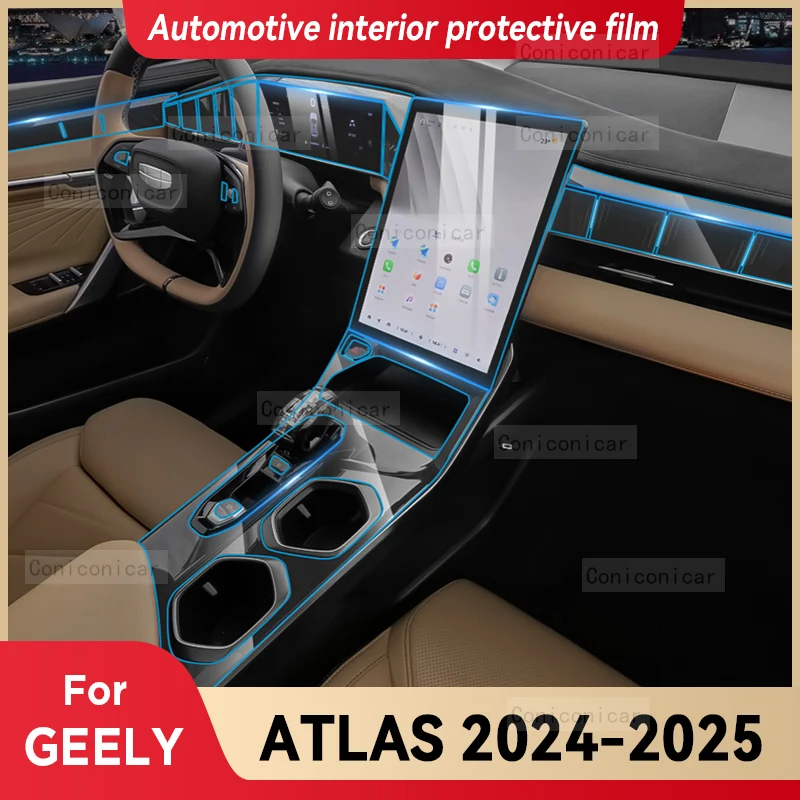 

Для GEELY Atlas 2025 салон автомобиля, центральная консоль, экран, защитная пленка, ремонтная пленка против царапин, наклейка, аксессуары
