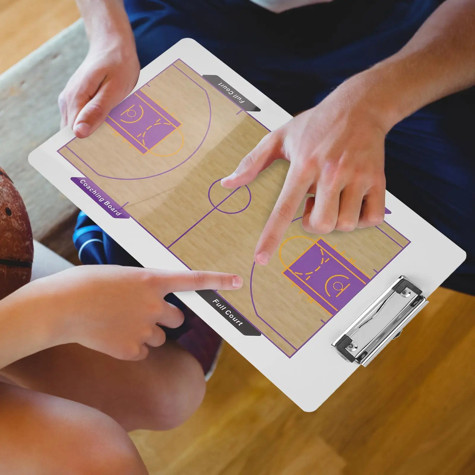 Basketball Board Double-Sided Coaching Dry Erase Clipboards Whiteboards