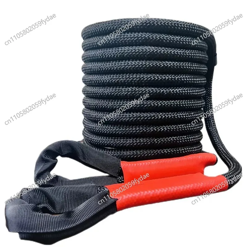 Tow rope, special thickened elastic pull rope for off-road vehicles, 5,10,15,20, 25-ton rescue rope for truck tractors