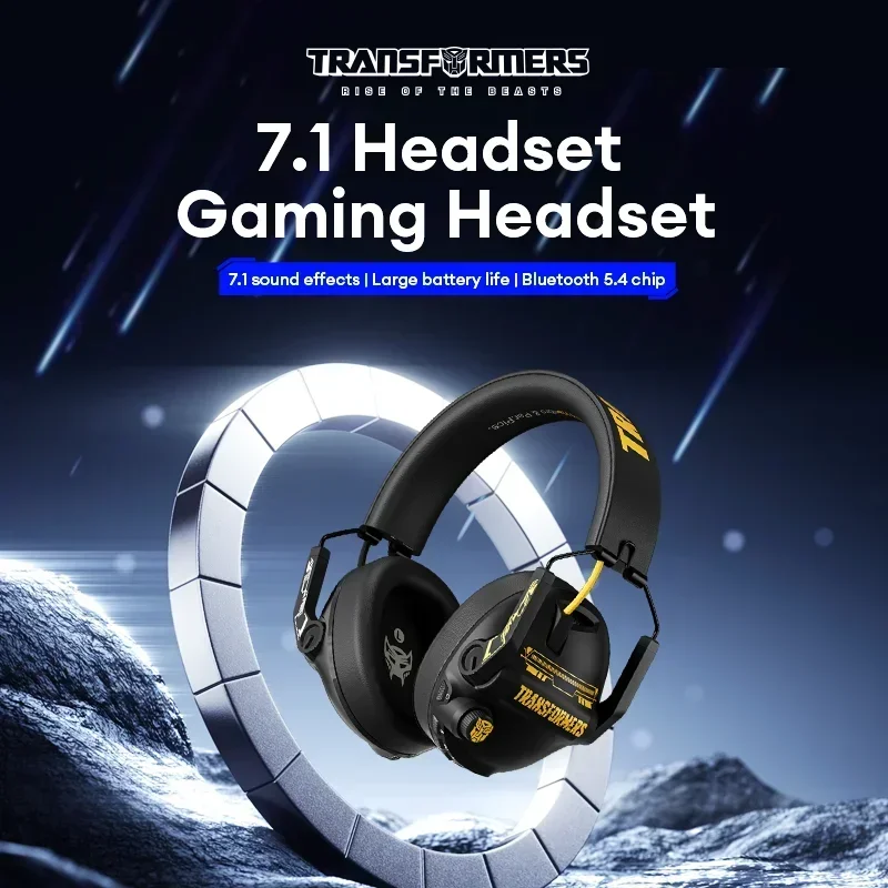 TRANSFORMERS TF-G03 Dual Mode Bumblebee Headphones Gaming Headset Music Earphones for PS4 Play Station 4 Game PC Chat Computer