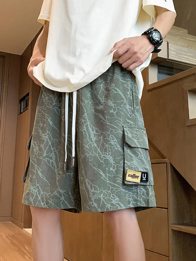 

Американские камуфляжные рабочие шорты для мужчин: летняя новинка, трендовый дизайн, свободные повседневные брюки-капри, дышащие и комфортные