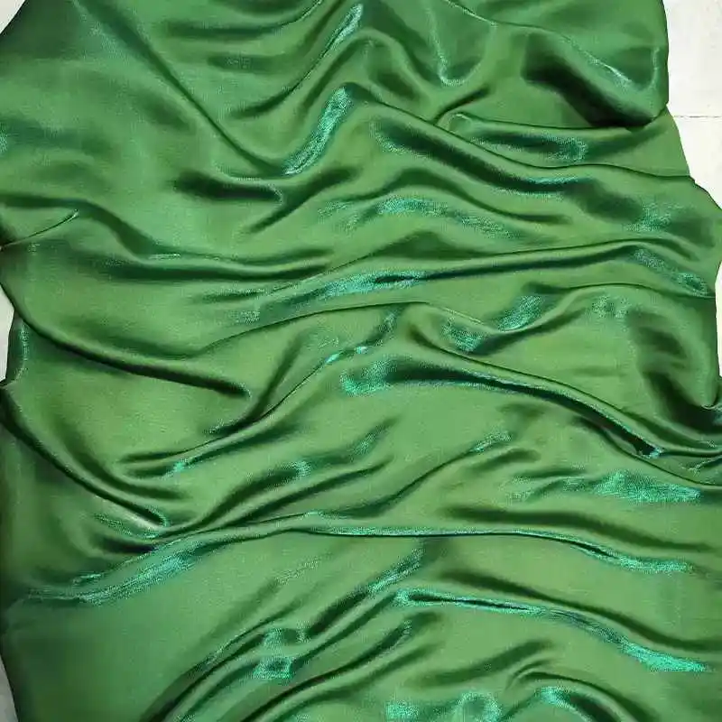 Black Iridescent Satin Fabric,Soft and Smooth Well Drap Fabric,Shirt Doll Clothes DIY Dress Fabric Material Decorations