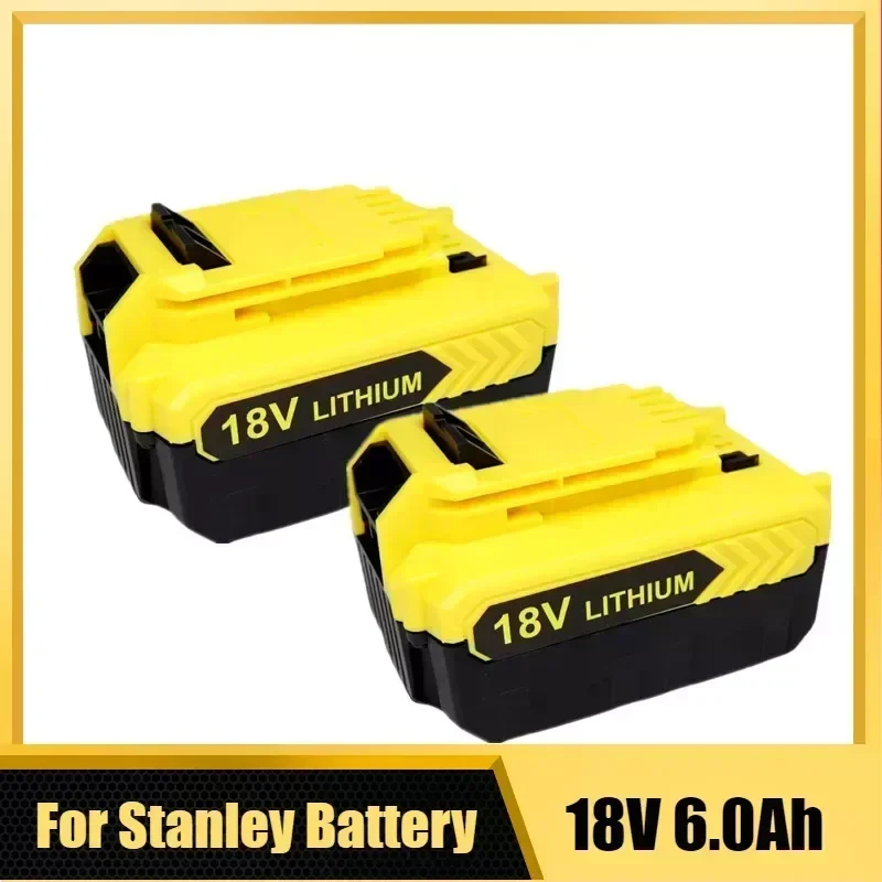 18V 6.0Ah  for Stanley Cordless Electric Drill 18V 6.0Ah Rechargeable Battery FMC687L FMC688L FOR Stanley Electric Tool Battery