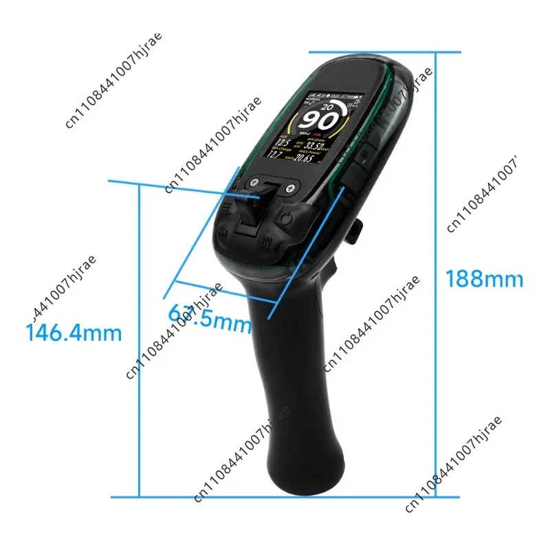 VX5 Carbon Fiber Remote Controller IP68 Waterproof, 20H Battery Life, 2.0 Inch Display, BDS/GPS/GLONASS For Esk8,Esurf And Efoil