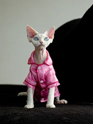 Sphynx Cat Clothes Vest Underwear Pink Cute Cotton Pajamas Summer Thin Hairless Cat Clothes Devon Cat Clothes Cat Supplier