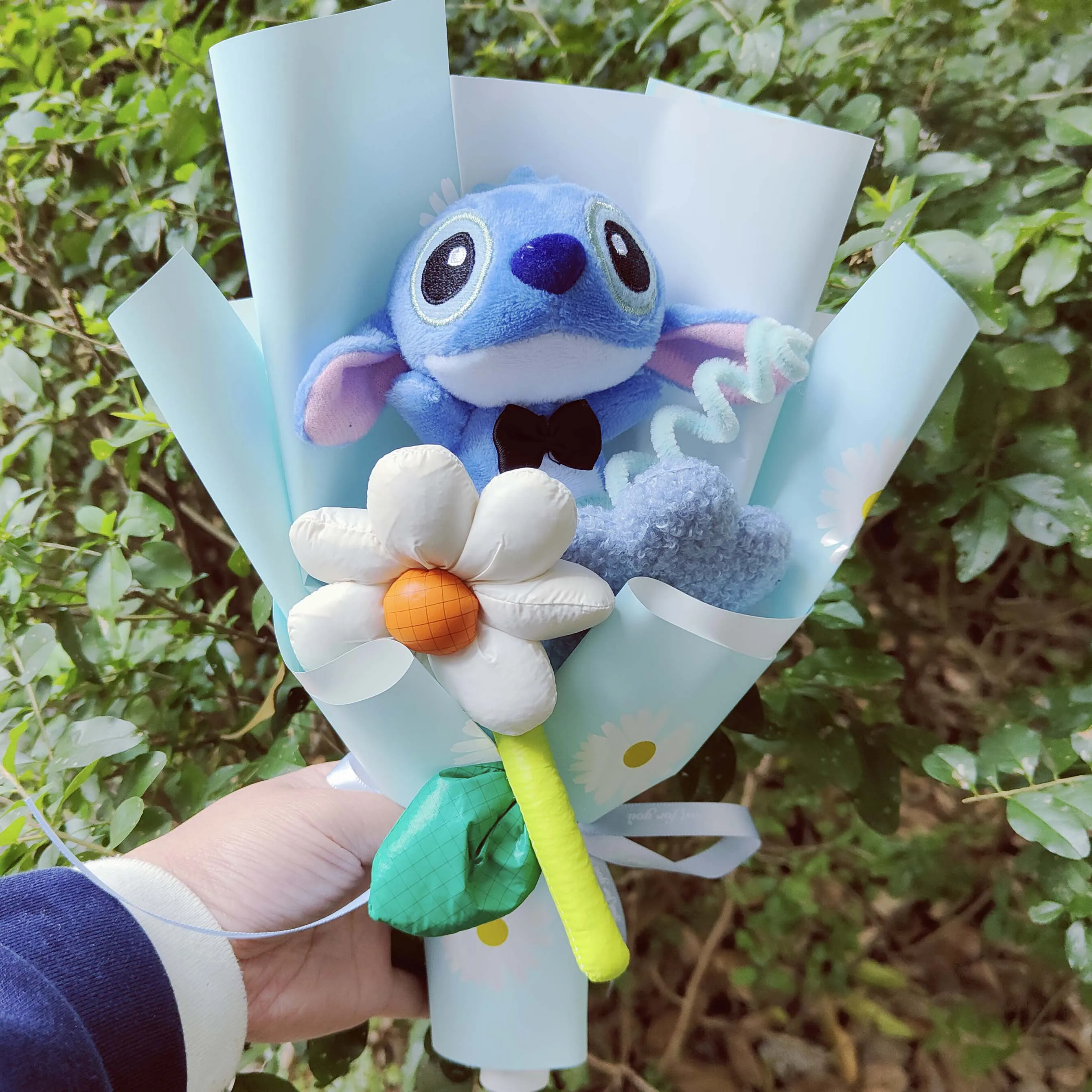 Kawaii Stitch Plush Bouquet Stuffed Super Soft Kids Doll Christmas Birthday Valentine Graduation Gifts