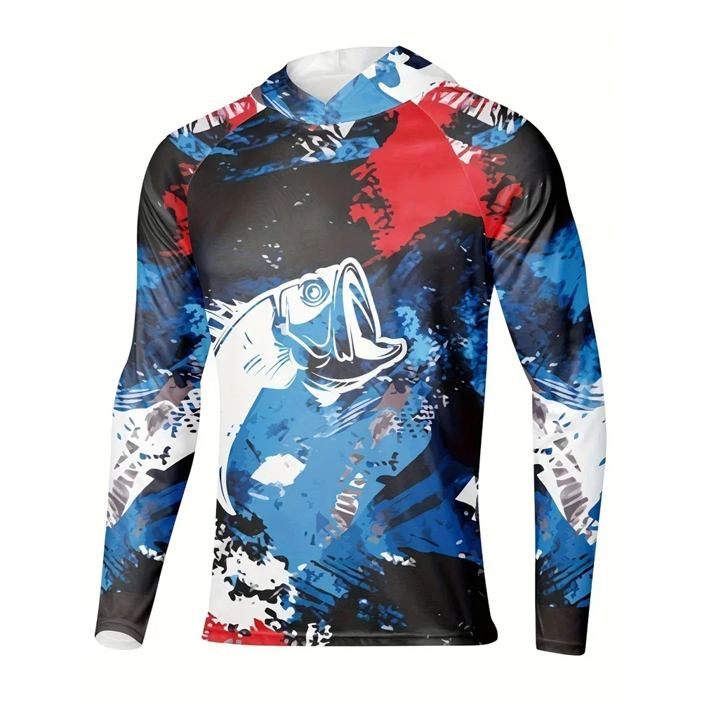 هوديي الصيد تنفس قمم طويلة الأكمام عالية الأداء جيرسي ملابس الحماية من الشمس قمصان الصيد #2