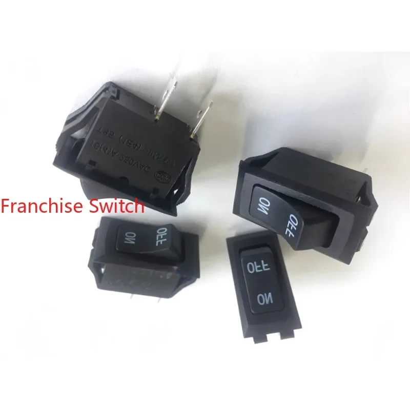 10PCS Rocker Switch R-2-110-C2N-BB Two-foot Ship  Printed ON-OFF