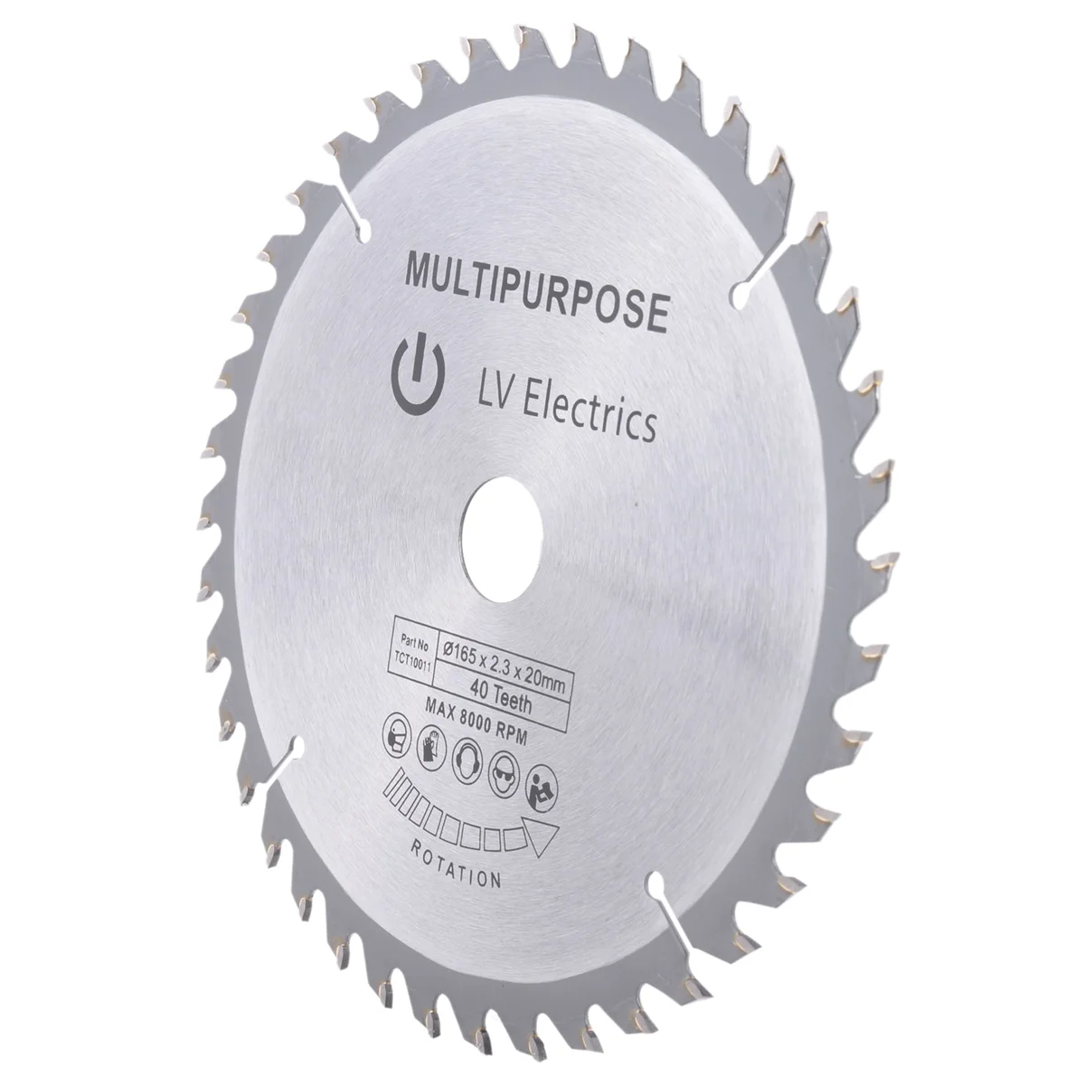 B50C 165mm 40T 20mm Bore TCT Circular Saw Blade Disc for Dewalt Makita Ryobi Bosch