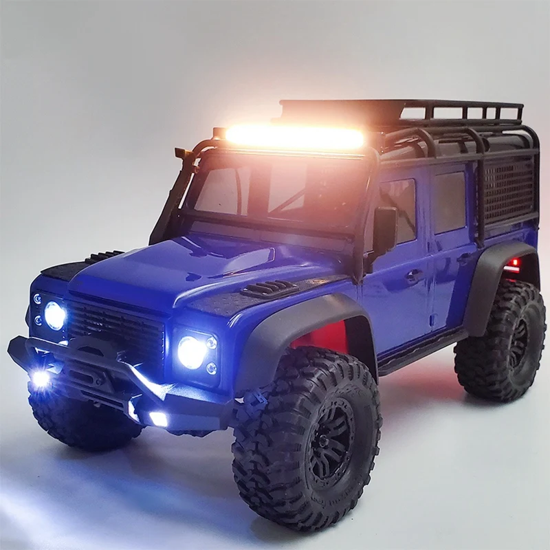 시뮬레이션 전조등 및 미등 LED 조명 그룹 지붕 조명, Traxxas TRX4M Bronco Defender 1/18 RC 크롤러 자동차 부품 A