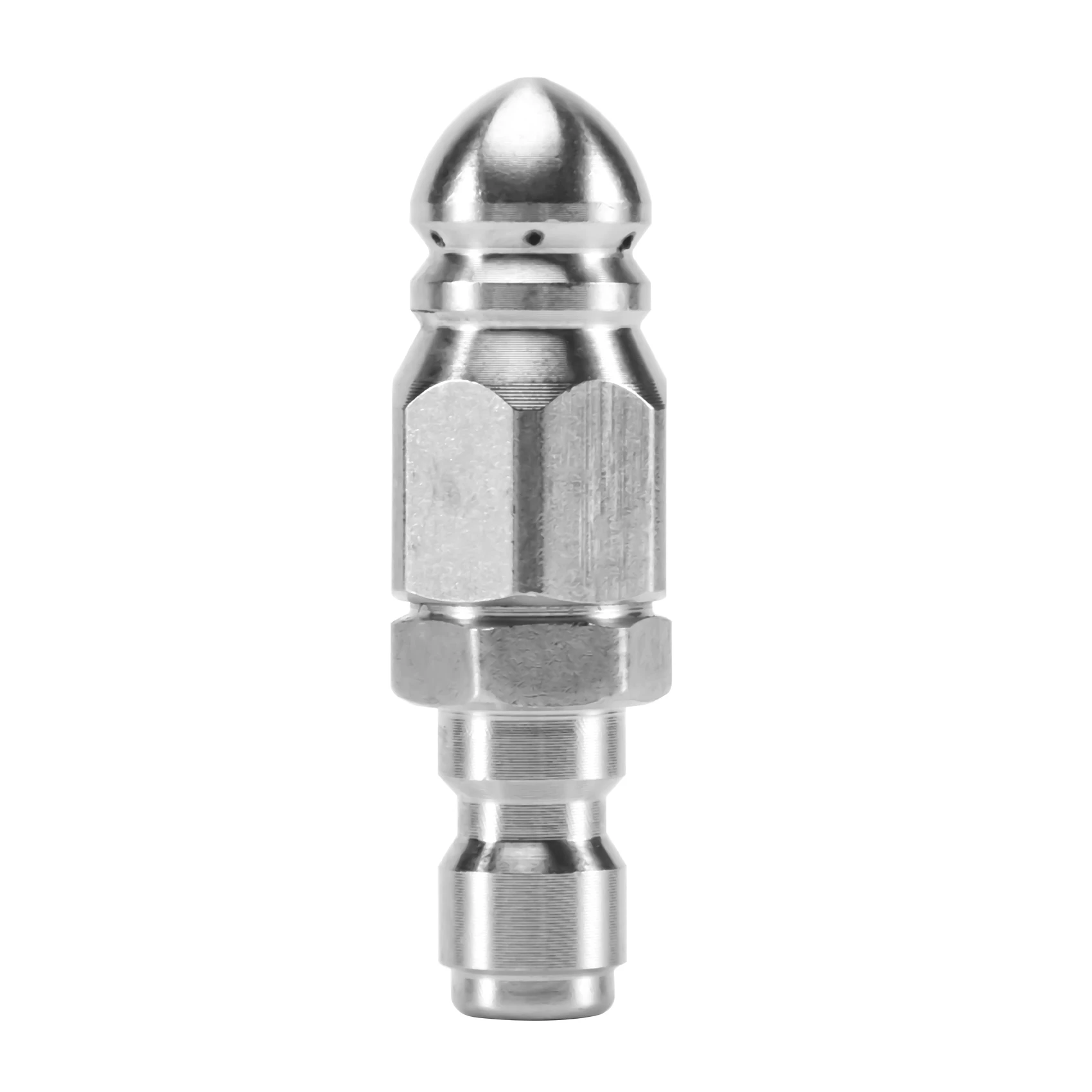 

Pressure Washer Sewer Jetter Nozzle with Stainless Steel, Durable Design Sewer Jet Nozzle,1/4Inch Quickly Connector