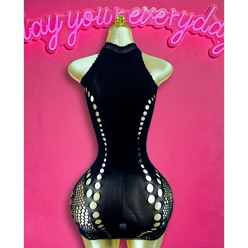 Women Fishnet Cover Up Dress Sexy See Through Hollow Out Elastic Swimwear Beachwear Summer for Music Festival Vacation Party