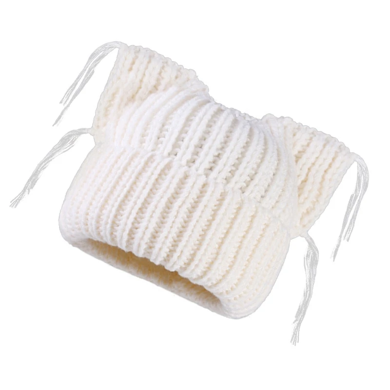 Cappello con nappe per orecchie gatto adorabile Cappello invernale caldo autunnale Cappello da donna regolabile per donne