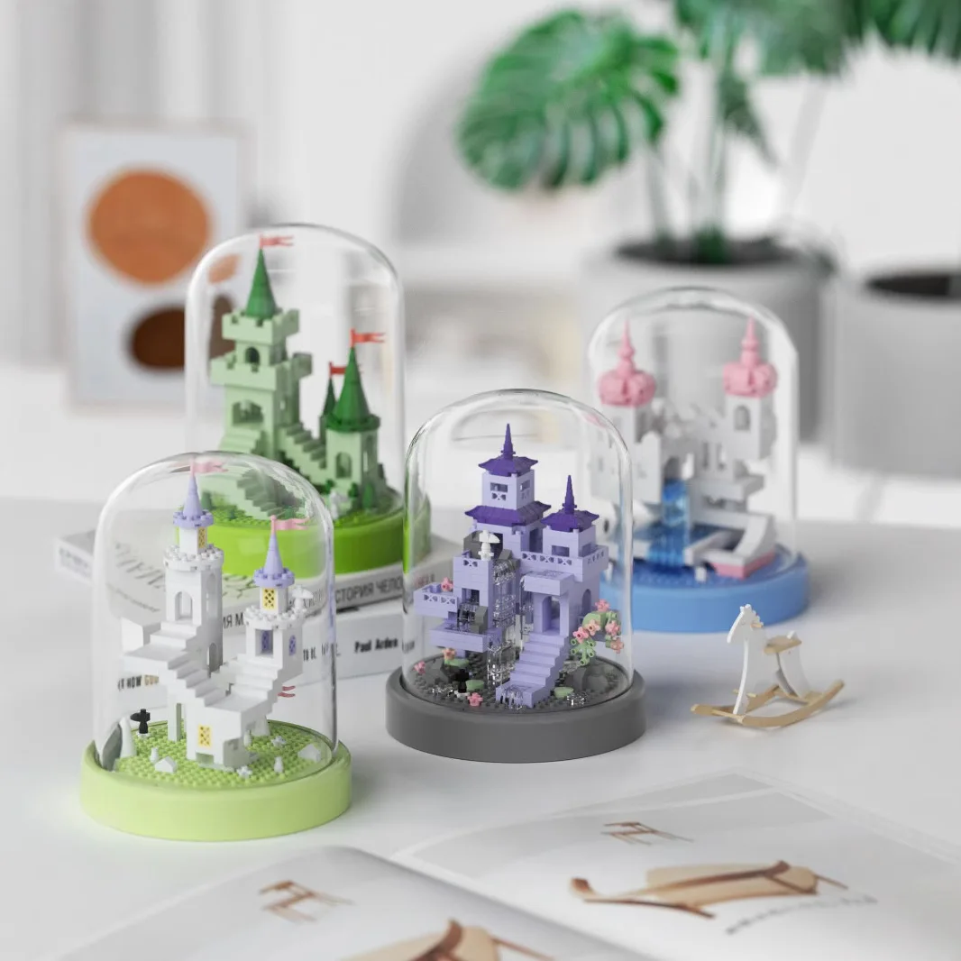 

Idea Architecture Micro Diamond Block Fairy Tales Valley Castle Building Bricks Model Construction Toys Nanobricks For Kid Gifts