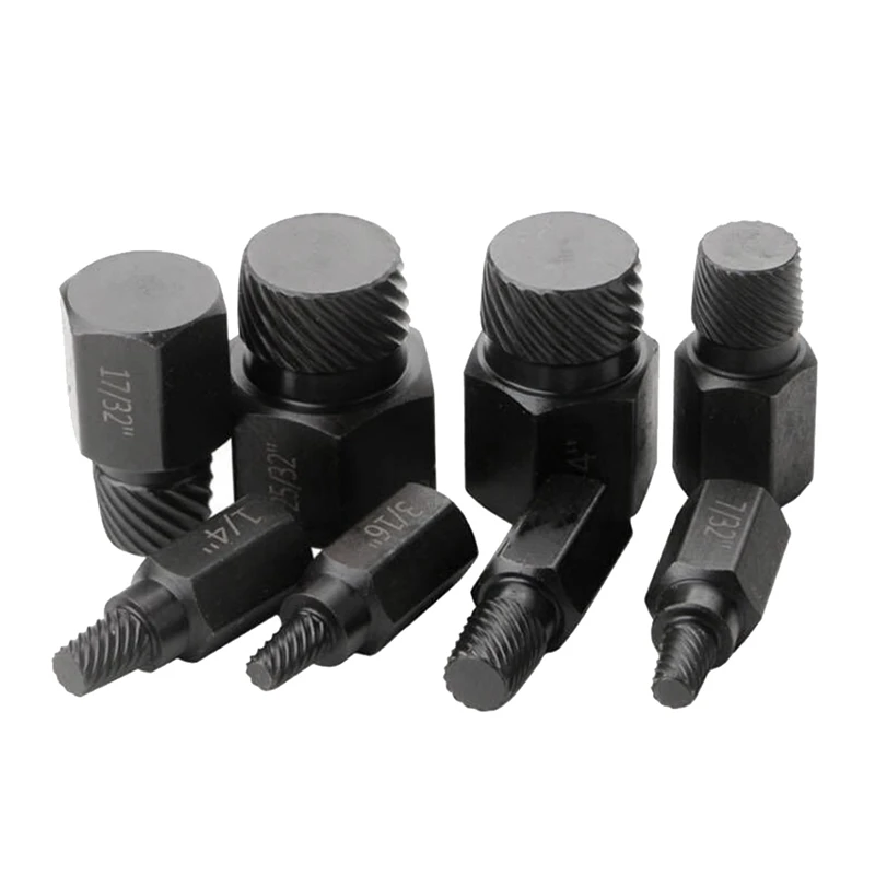 A98E-Set di estrattori per viti con scatola 25 pezzi Set di bulloni multi-spline a testa esagonale per rimozione bulloni arrotondati in acciaio legato al cromo molibdeno