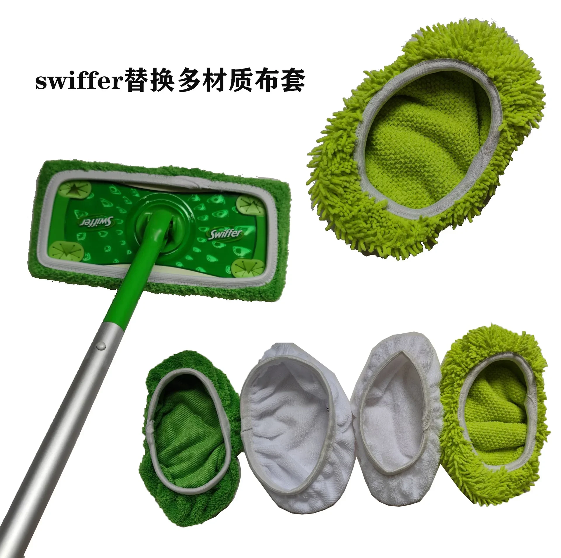 Panos de limpeza de microfibra para banheiro, Almofada de limpeza doméstica, Substituição do Swiffer, Absorvente e Durável Mop Cloth, 1 Pc