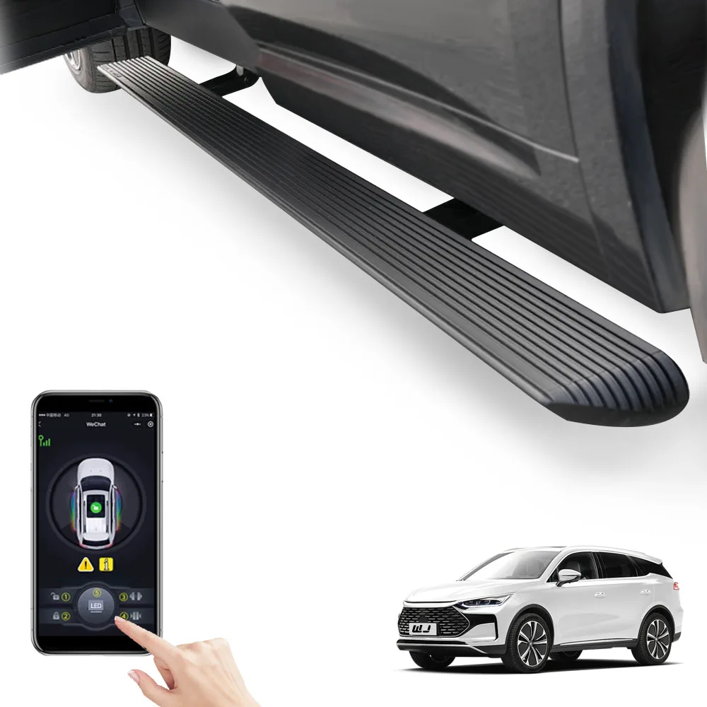 

Автоматические выдвижные подножки для BYD Tang 2018-2025, электрические боковые ступеньки со светодиодной подсветкой, внедорожники из алюминиевого сплава