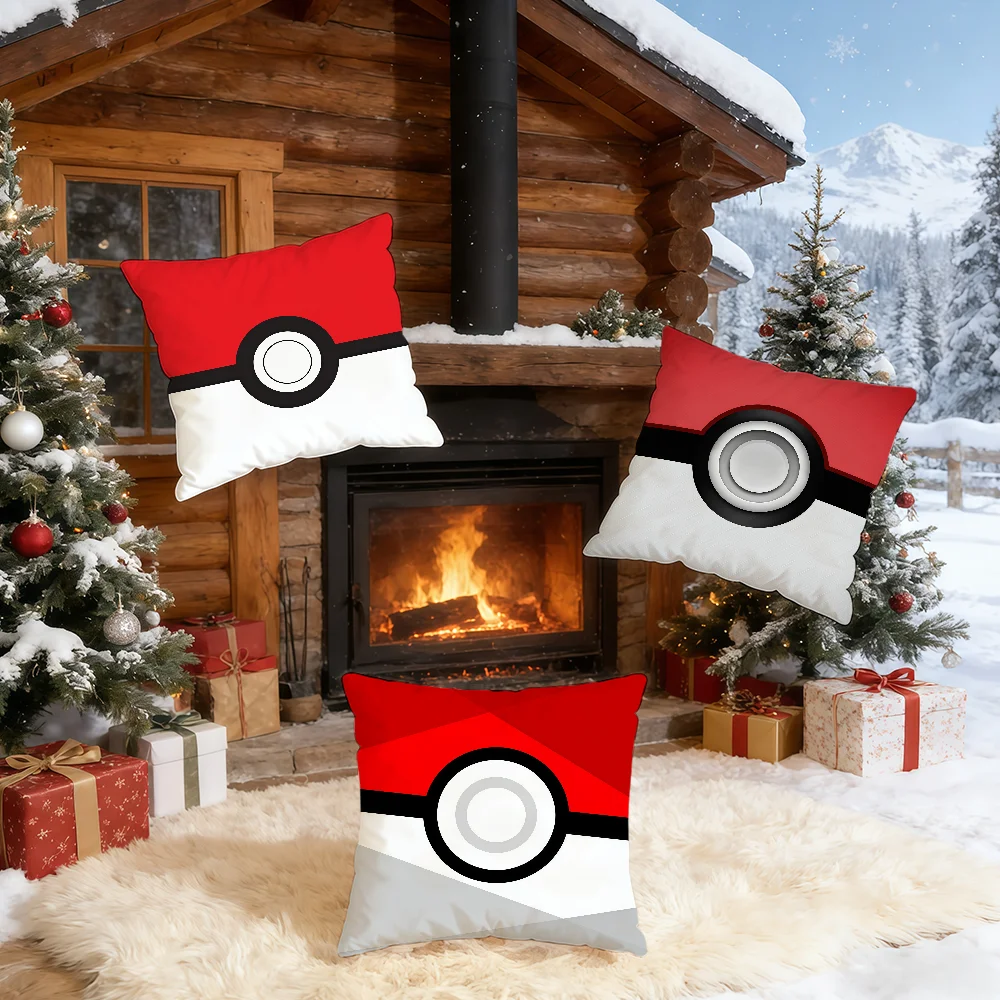 P-Poke B-Ball-ES P-POKEMON-ES Cushion Cover Home Bedding Sofa Living Room Pillowcase Simple Soft Skin Cushion Cover Party Gift
