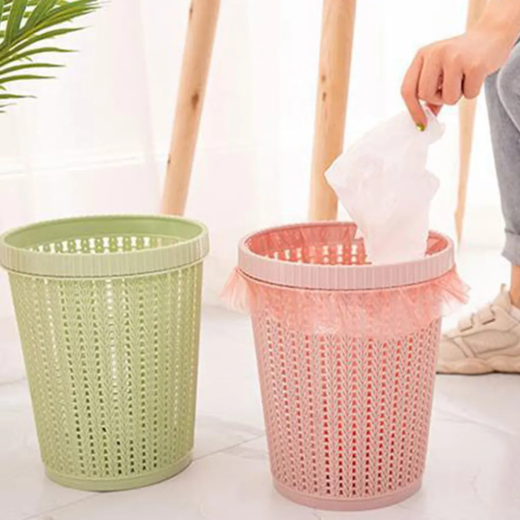 Paper Basket With Hollow Rubbish Bin For Neat Spaces Convenient And Practical Trash Basket Trash Can