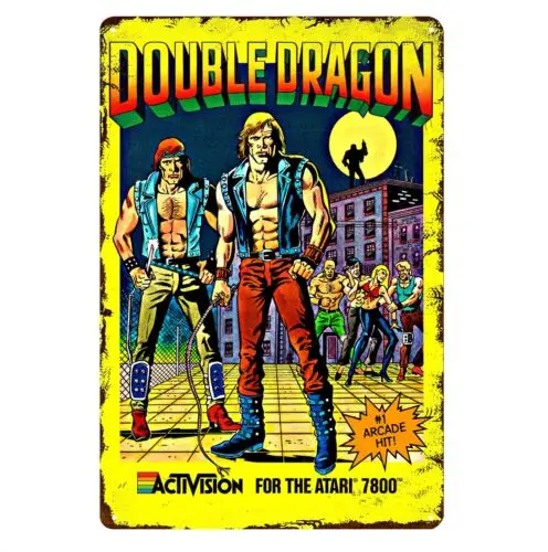 Double Dragon Retro Video Game Metal Poster - Collectable Tin Sign -Size 20*30cm