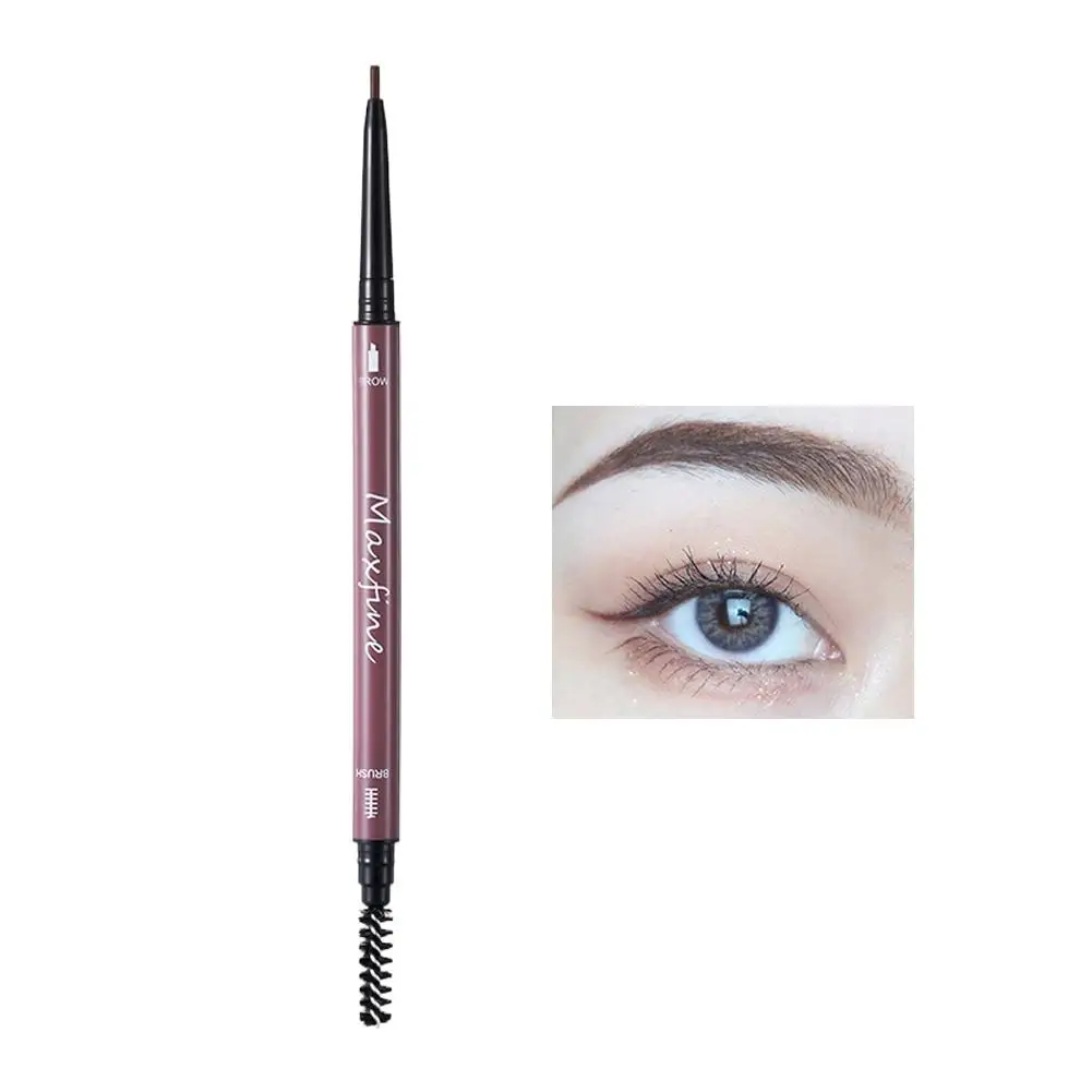 Crayon à sourcils Double extrémité 3 couleurs, naturel, ne se décolore pas, imperméable, remplissage et contour longue durée