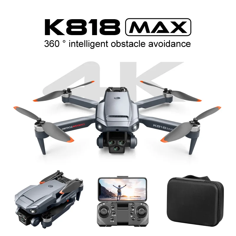 K818 Max dron z 4K kamera HD profesjonalny bezszczotkowy unikanie przeszkód fotografia lotnicza składany Quadcopter RC samolot