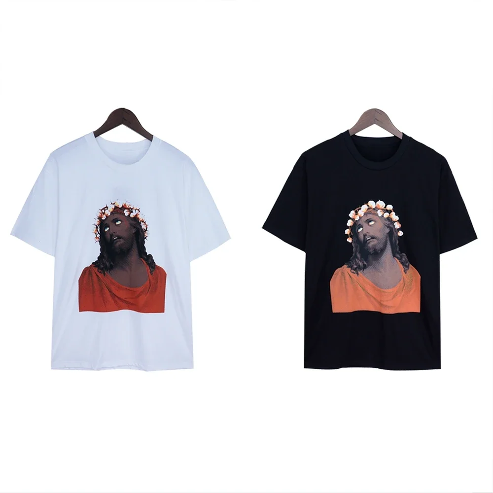 

Summer Classic Retro Portrait Oil Painting Printing High Street Men and Women Loose Casual Short-sleeved T-shirt Round Neck