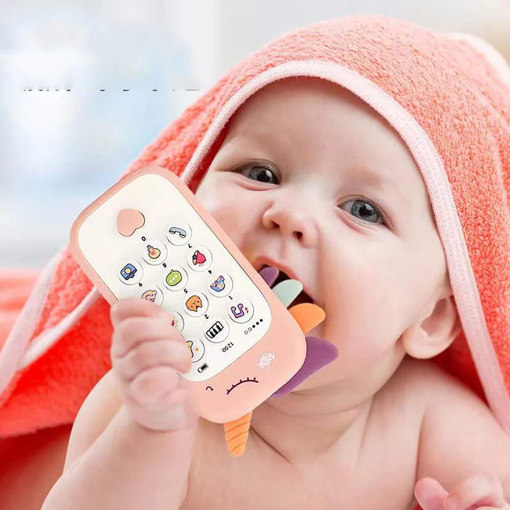 Baby Phone Toys Bilingual Music Telephone Sleeping Artifact Simulation Phone for Kids Infant Early Educational Toy Kids Gifts