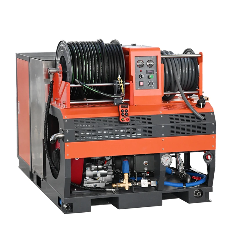 High Pressure Sewer Jetter Drain Cleaning Machine Diesel Hydro Jetter for Sewage Pipeline Dredging Remove Sludge Sediment