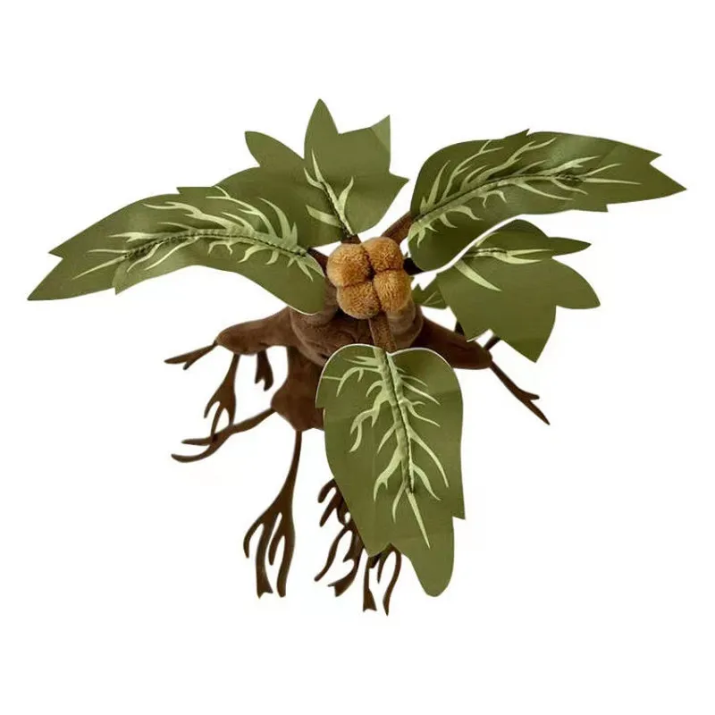 Juguete de peluche Mandrake inspirado en Magic World: muñeca de planta de peluche suave con función de grito y vibración, algodón PP premium coleccionable
