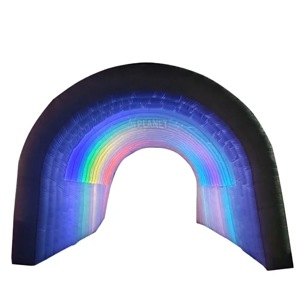 2026 Giant Outdoor Custom Color Changing Led Light Tunnel Tent Inflatable Led Tunnel for Eventpromote sales