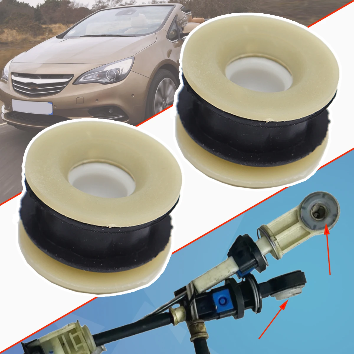 

2 шт., рычаг переключения передач, рычаг переключения передач, втулка троса переключения передач для Opel/Vauxhall Cascada 2013-2016, аксессуары для трансмиссии