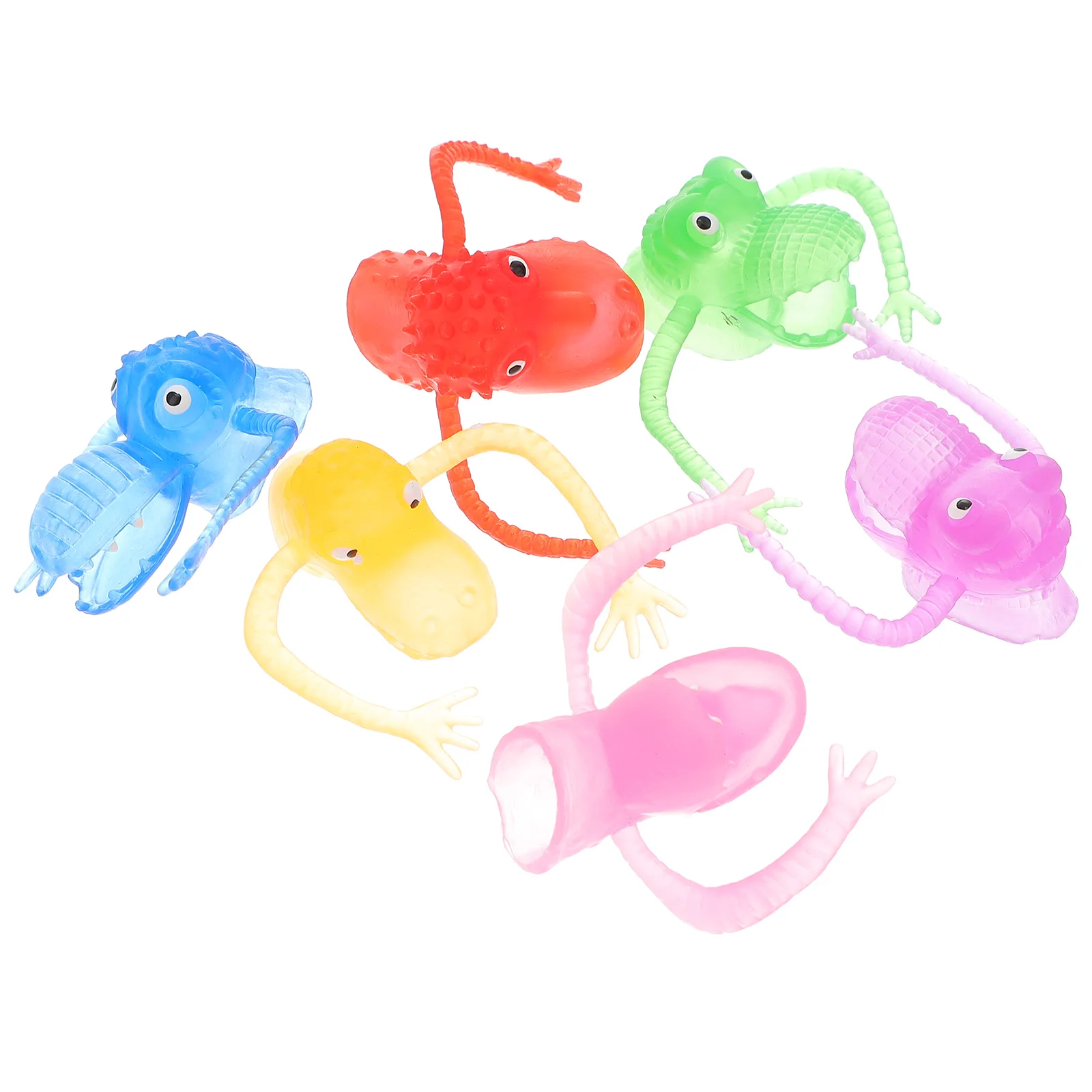 10 Pcs Dinosaur Finger Toy Fun Toys Creepy Monsters Duck Clips for Hair Cute Party Favors Child Hairpins