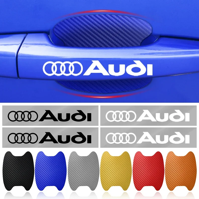 8 قطعة باب السيارة ملصق السيارات مقبض المضادة للخدش طبقة حماية لأودي C7 C6 C5 B5 B6 B7 B8 B9 D3 Q3 Q5 Q7 TT A1 A3 A4 A5 A6 A7
