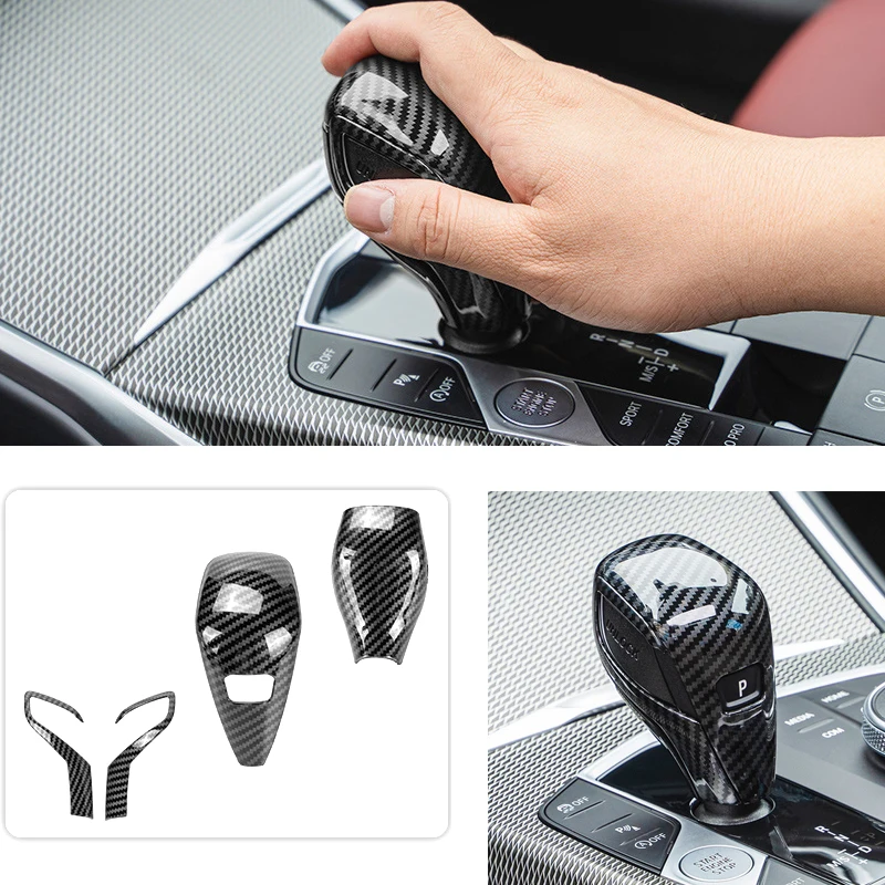 

For BMW 2 3 4 Series G20 G21 X3 G01 X4 G02 G29 G22 G23 G26 F40 F44 G42 Car Gear Shift Knob ABS Trim Handle Cover Sticker 20-22