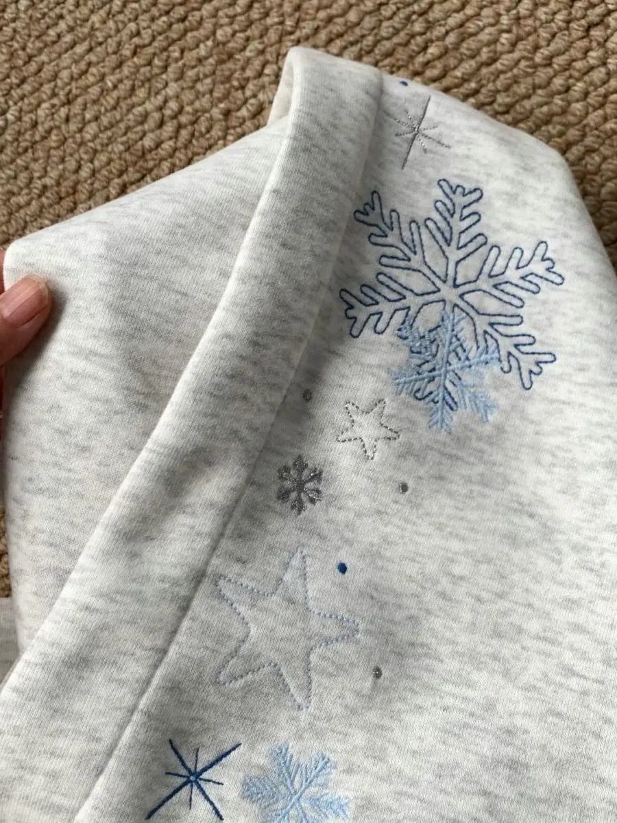 Moletom Retro Americano com Bordado de Floco de Neve para Mulheres, Casual de Inverno, Jaqueta Solta, Comprimento Ne Nine Sve