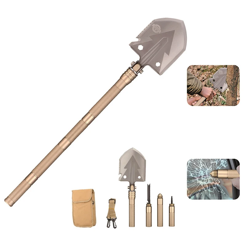 

Outdoor Sapper Shovel Stainless Steel Multifunctional Shovel Detachable Wilderness Survival Shovels Travel Foldable Shovels