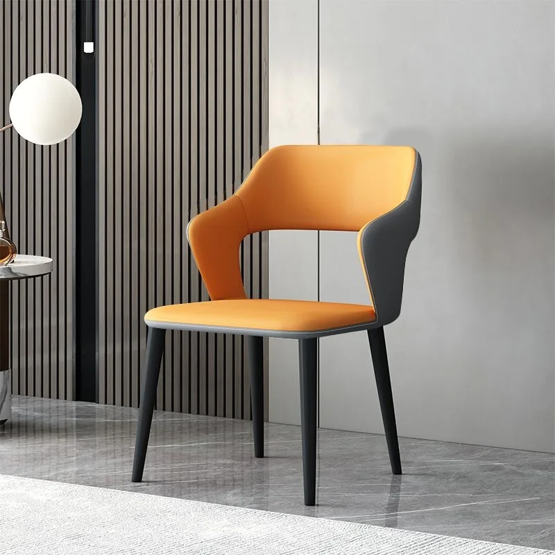 Pu Leather Stylish Dining Chairs Unique Aesthetic Nordic Living Room Dining Chairs Golden Vanity Sgabello Cucina Home Furniture