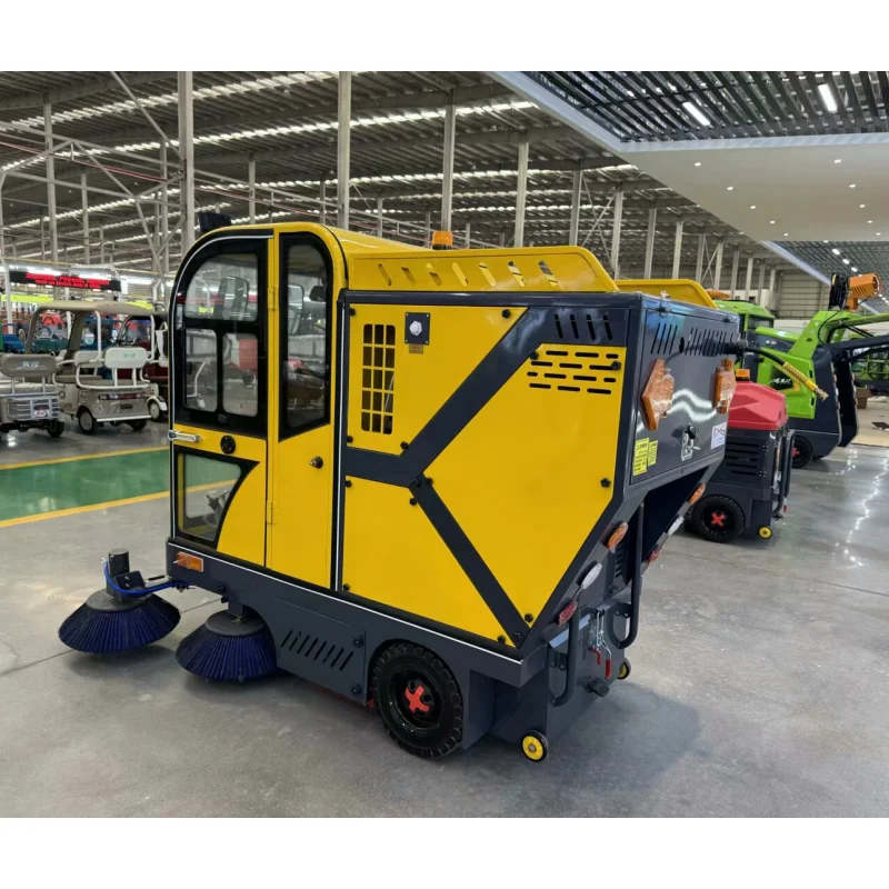 YG مصنع مخصص مكنسة الشارع الكهربائية على الطريق مكنسة أرضية على آلة تنظيف الطريق مكنسة كهربائية كبيرة