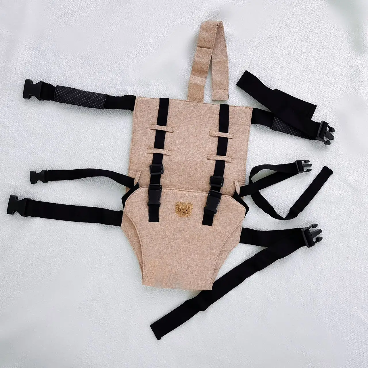 Krzesełko do karmienia dla dzieci, pas bezpieczeństwa, uniwersalne pięciopunktowe przenośne siedzisko dla dzieci, stałe z pasem zabezpieczającym dla niemowląt