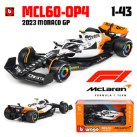 Bburago 1:43 NEW 2023 McLaren F1 Team MCL60 4# Lando Norris 81# Oscar Piastri Formula One Alloy Super Toy Die cast car model