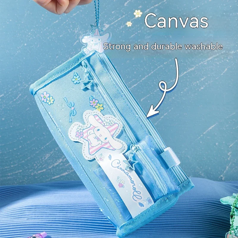 Imagem -06 - Sanrio Kuromi Pencil Bolsa para Meninas da Escola Primária Lápis Case Canela Dog Papelaria Belt
