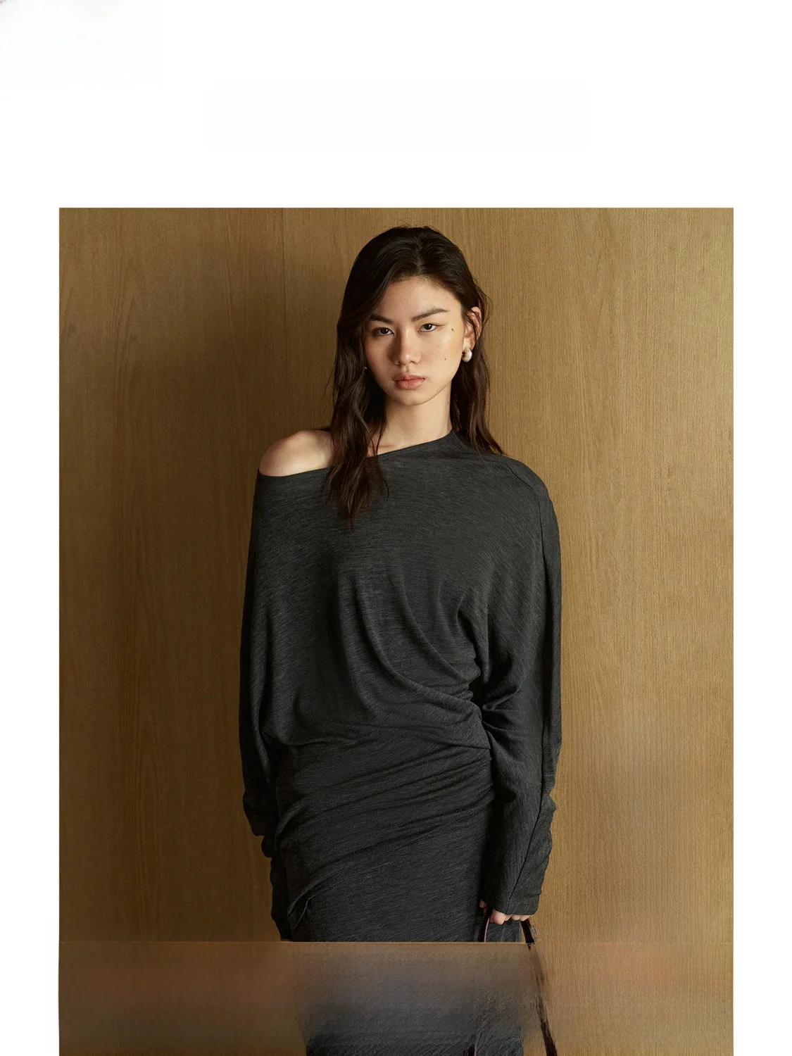 

ZhiZhi Full Wool Long Sve T-irt One-oulder Ne Design Spring New Arrival Ladies Casual Comfortable Breathable Top