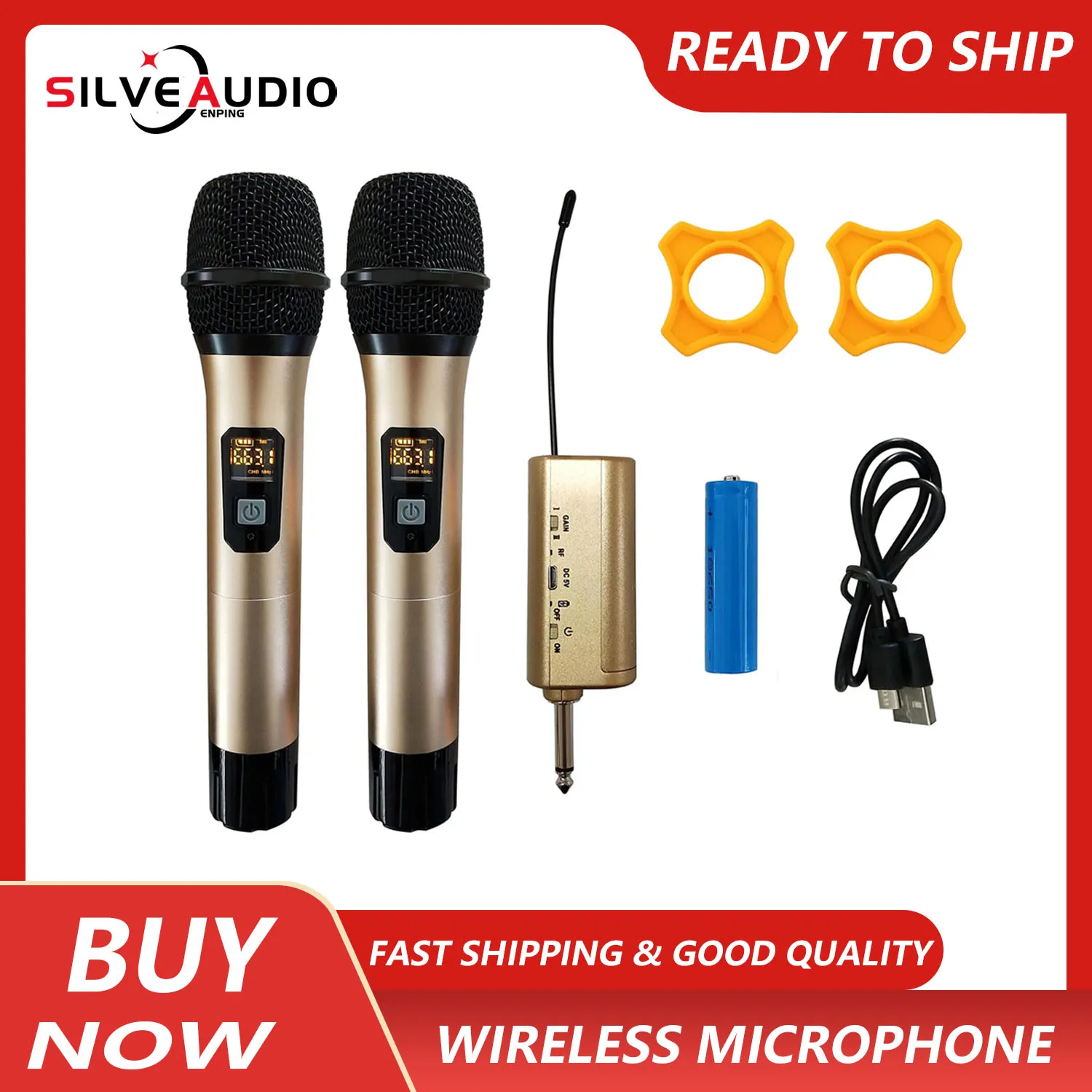 GAW-009B Professional wireless microphone microphone one to two home singing ktv outdoor audio national karaoke