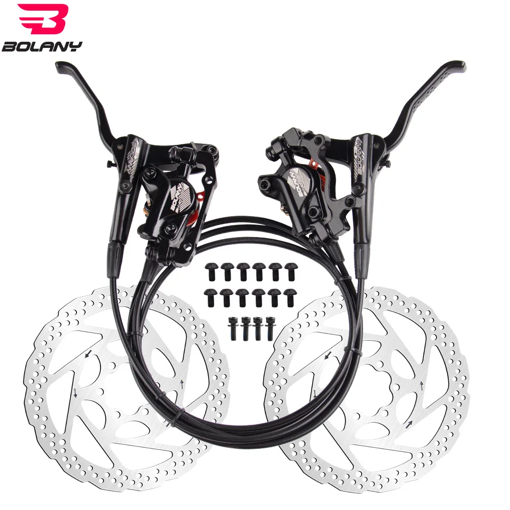 

BOLANY Bicycle Hydraulic Disc Brake, 2 Piston MTB Bike Brakes Kit, Oil Pressure Disc Brake Accessorie